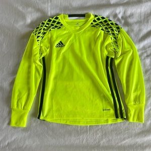 Adidas, Goalkeeper Long Sleeve Shirt, Unisex Size Extra Small, Neon Yellow
